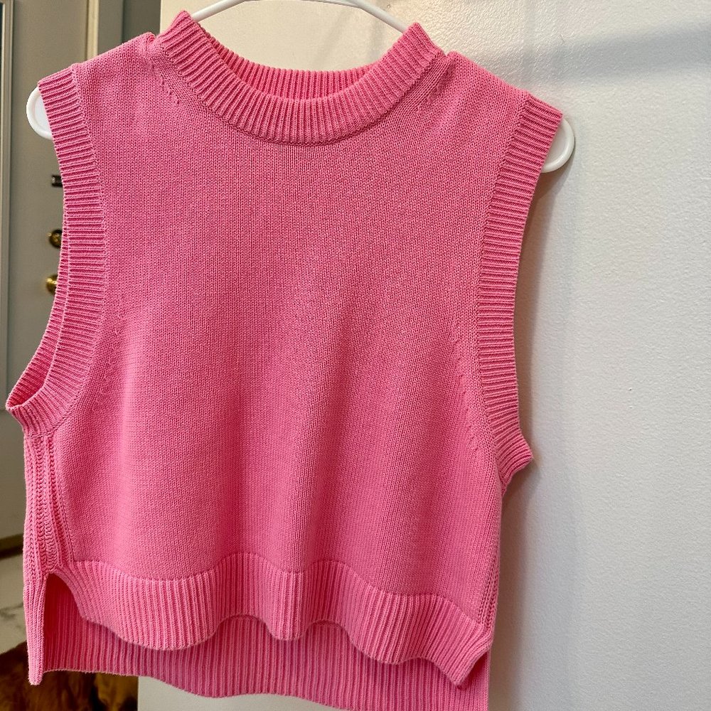 French Connection Pink Sweater Vest